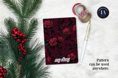 Gothic Rose Digital Paper, Dark Floral Seamless Pattern Product Image 4