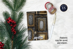 Cracked Mirror Frame Pattern | Black Gold Baroque Product Image 4