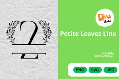 Petite Leaves Line Monogram Product Image 1