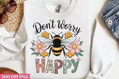 Don’t Worry, Be Happy PNG, Bee Sublimation PNG Product Image 3
