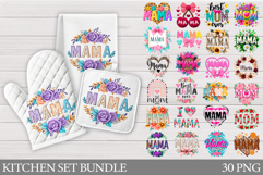 Mother's Day Kitchen Set Bundle. Mother's Day Sublimation Product Image 1