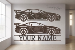 Race Car Monogram SVG | Car Laser Cut | Kids Room Wall Decor Product Image 2