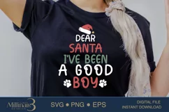 Dear Santa I’ve Been A Good Boy SVG PNG Sublimation |Dog X'm Product Image 2
