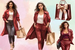 Holiday Shopping Clipart Sublimation, Christmas Shopping Product Image 3