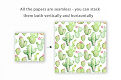 Watercolor Cactus Seamless Pattern Product Image 2
