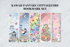 Kawaii Fantasy Cottagecore Bookmark Set,Magical Mushroom Art Product Image 2