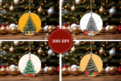 Popcorn Christmas Tree Round Ornaments, Christmas Gift Tags Product Image 2