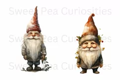 Gnome, Christmas, Ephemera, PNG, watercolor, Clipart Product Image 2