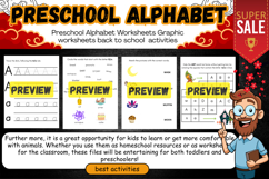Preschool Alphabet Worksheets Graphic Activities for kids Product Image 2