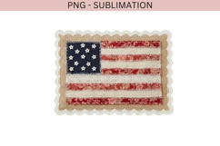 Patchwork American Flag PNG | Rustic Patriotic Flag Clipart Product Image 2