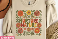 Nurture Nature PNG, Wildflowers Sublimation PNG Product Image 3