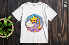Cute Star Cloud Hanging Clipart Sublimation Png Product Image 2