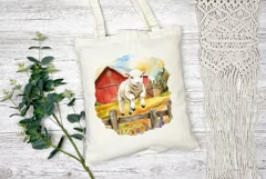 Watercolor Baby Sheep Illustration, Cute Sheep PNG, Farm PNG Product Image 2