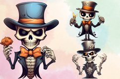 Magician Skeleton Sublimation Clipart Product Image 3