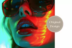 Glossy Lips Tumbler Wrap, Red Lips Tumbler Sublimation Product Image 2