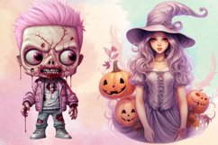 Cute Pink Halloween Sublimation Clipart, Cute Pink Halloween Product Image 3