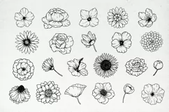 Flowers SVG, Blossom SVG, Floral SVG, Flower Silhouettes SVG Product Image 2