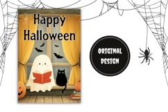 Kids Garden Flag, Halloween Welcome Flag Design Product Image 2