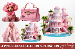Pink Dolls Collection Sublimation Clipart Product Image 1