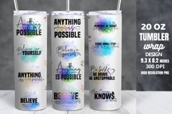 Motivational Quotes Tumbler Wrap Sublimation Product Image 1