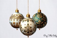 Golden Christmas Decor Clipart Bundle PNG Product Image 5