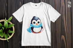 Cute Winter Penguin Clipart Sublimation PNG Product Image 2