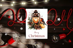 Watercolor Christmas Greeting Card, Christmas Card Printable Product Image 2