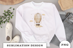 Watercolor Airship Balloon png Product Image 2