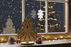 Wooden Christmas tree. CHRISTMAS Laser Cut Files Engraved. Product Image 4