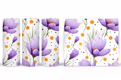 Crocus Flowers Tumbler Design. Spring Tumbler Sublimation Product Image 2