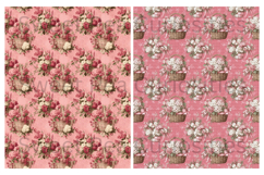 Shabby Chic, Papers, Flowers, Baskets, Junk Journal, Pinks Product Image 2