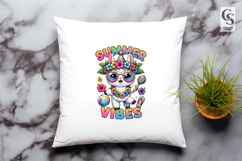 Summer Vibes Cute Animal Clipart PNG Sublimation Product Image 2