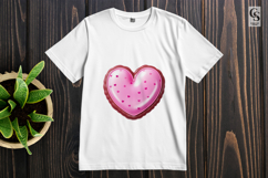 Pink Heart Cookie Clipart Sublimation PNG Product Image 2