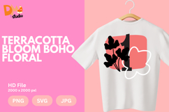 Terracotta Bloom Boho Floral Monogram Product Image 1
