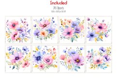 Floral Pattern Watercolor 23 Collection Ai Generated Art Product Image 2