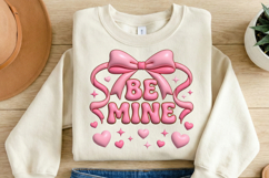 oquette Valentine Sublimation PNG - Be Mine Puffy 3D Text Product Image 2