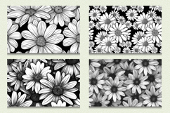Black &amp; White Daisy Flower Cutting Boards sublimation Design Product Image 2
