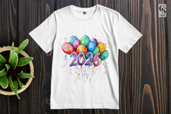 Colorful 2026 Balloons Clipart Sublimation PNG Product Image 2