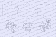 Happy Mothers Day Sign SVG | Floral Wall Puzzle SVG Product Image 2