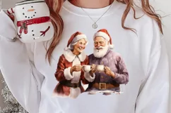 Christmas Purple Santa Claus Sublimation, Christmas PNG Product Image 2