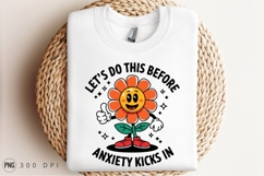 Positive Flower Character Before Anxiety Sublimation PNG Product Image 3
