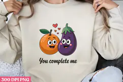 You Complete me PNG, Valentine Sublimation PNG Product Image 1