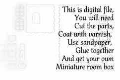 Miniature room box corner download vector file laser cut dol Product Image 2