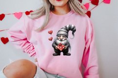 Black Gnome Valentines Day Clipart, Valentines Clipart Product Image 2
