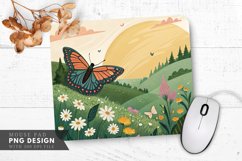 Butterfly Bliss at Sunset Mouse Pad PNG Design Product Image 1