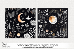 Boho Wildflowers Digital Paper Product Image 2