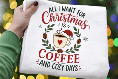 Coffee Christmas PNG, All I Want For Christmas Is Coffee And Product Image 4