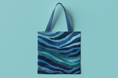 Blue Zebra Print Digital Paper Product Image 3