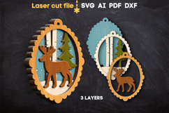 Christmas Tree Toy Deer SVG laser cut file for Glowforge Product Image 2