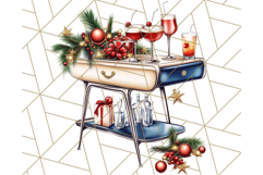 Vintage Glamorous Christmas Party Clipart PNG, Holiday Png Product Image 2